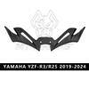 Aerodynamic Winglets Pneumatic Front Fairing Wing Lower Wing Cover Protector Motorcycle Spoiler for Yamaha YZF R3 R25 2019-2024