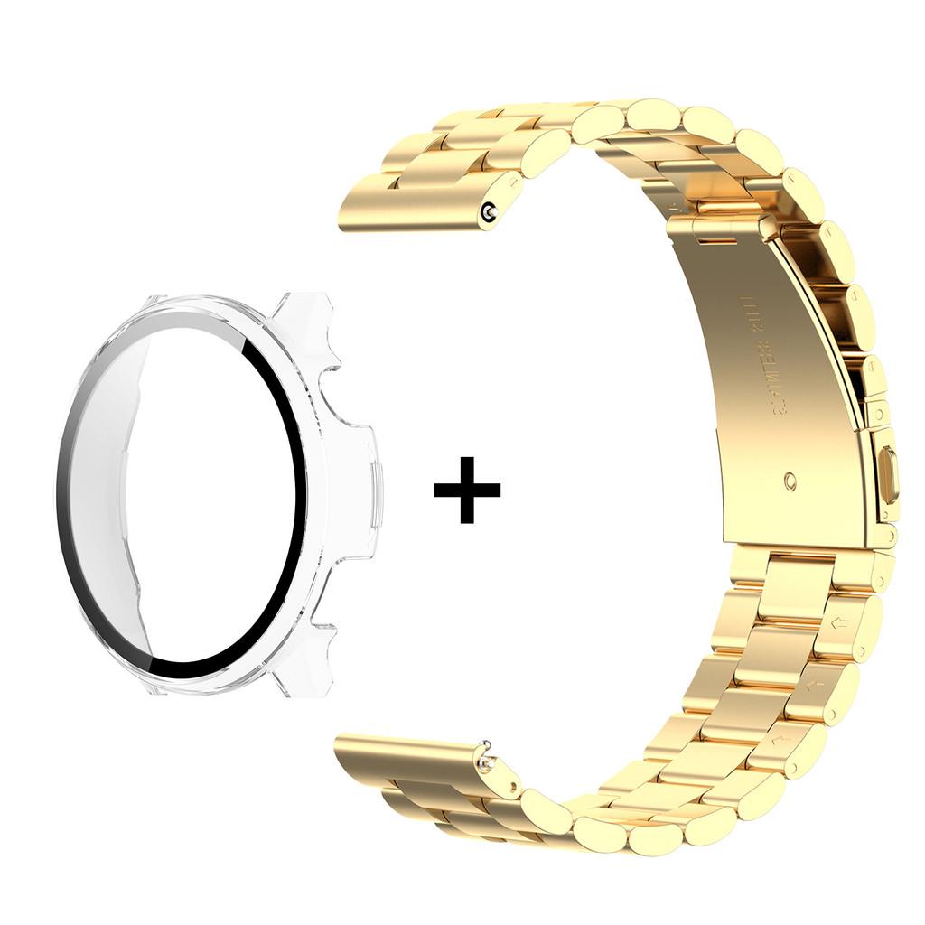 22mm Stainless Steel Metal Strap with PC Hard Case for Garmin Venu 4 45mm 18mm Watchband and Protection Case for Venu4 41mm