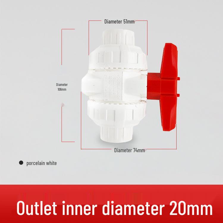 

Tianyan PVC Dual Union Ball Valve - Acid & Alkali Resistant Water Pipe Fitting.