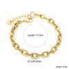 Stainless Steel Bracelet Metal Thick Chain 18K Gold Plated Bracelet Jewelry