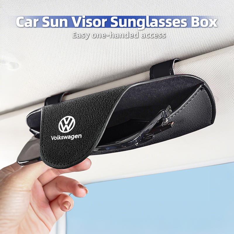 Hub Caps Car Visor Glasses Holder Clip Sunglasses Storage Case Accessories For Volkswagen VW Scirocco Jetta Beetle Golf Passat P