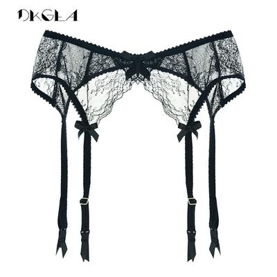 DKGEA Strumpfhalter aus Spitze, ultradünn, sexy Damen-Strapsgürtel, Stickerei
