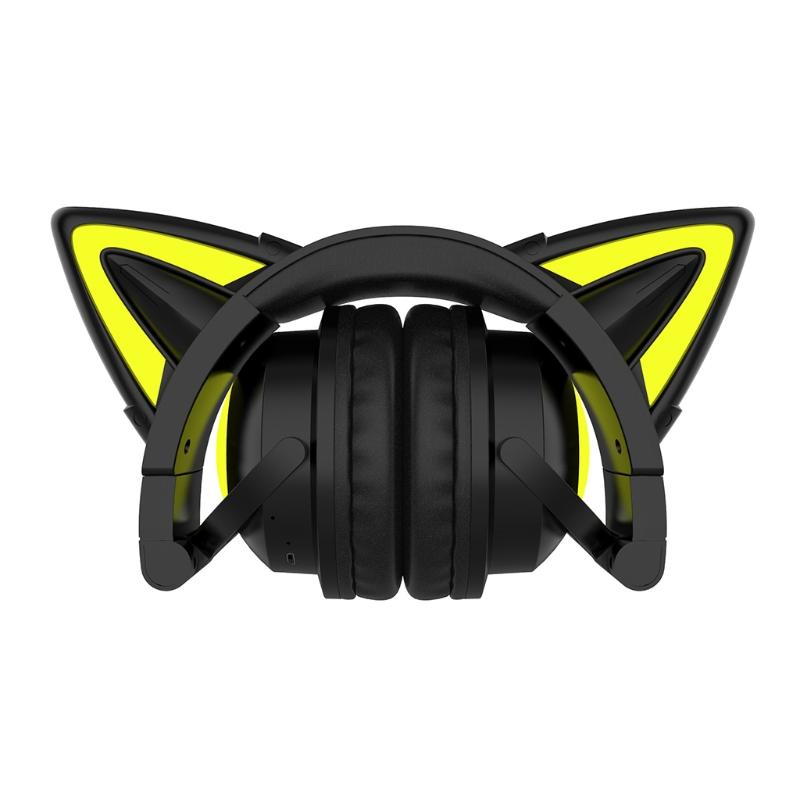 Cute for Cat Ear Pattern Kids Headset Bluetooth-compatible5.0 Headphone Best Present for Girls Boys Birthday Party New Y