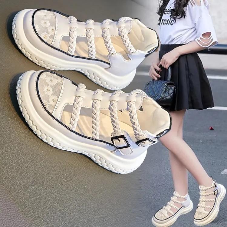 Girls sandals summer 2025 new popular children girls sports princess foreign style Internet celebrity Roman shoes big children
