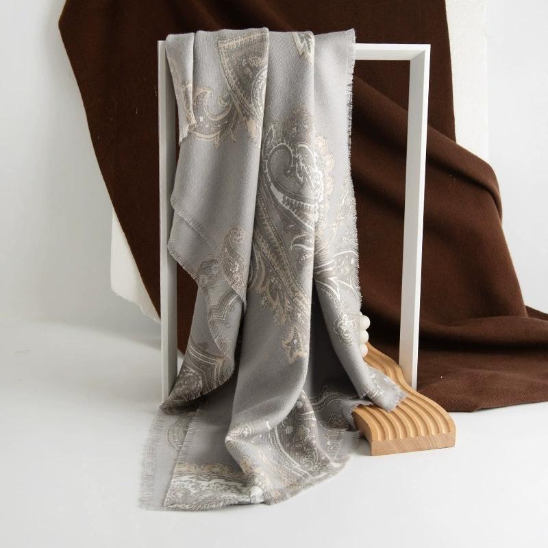 Women Winter Warm Cashew Printed Versatile Scarf For  Vintage Faux Cashmere Scarves And Shawls For Ladies