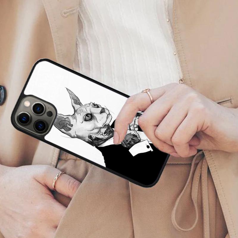 Sphinx Cat Printing Drawing Magnetic Phone Case For APPLE iPhone 17 Air 16 14 13 12 Pro Max 15 Plus Wireless MagSafe Cover