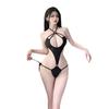 Sex underwear sexy neck strap jumpsuit three-point strap cute pure desire large size uniform temptation suit
