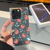 Clear Square Back Tube Case Protection For iPhone 16 ProMax 13 14 Pro Max 15 Plus 11 12 Anti-Oxygen,Multiple Strawberries Pattern Casing