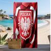 Poland Football Print Beach Towel Quick Dry Super Absorbent Soft Bath Towel for Swimming Beach Travel Fan Souvenir Gift