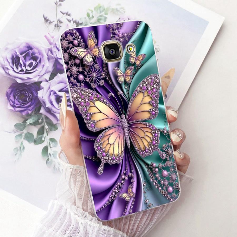 For Samsung A5 2016 2017 Case A520F Cover butterfly Silicone TPU Soft Back Cover Case For SamsungA5 2016 A510F Protective Shell