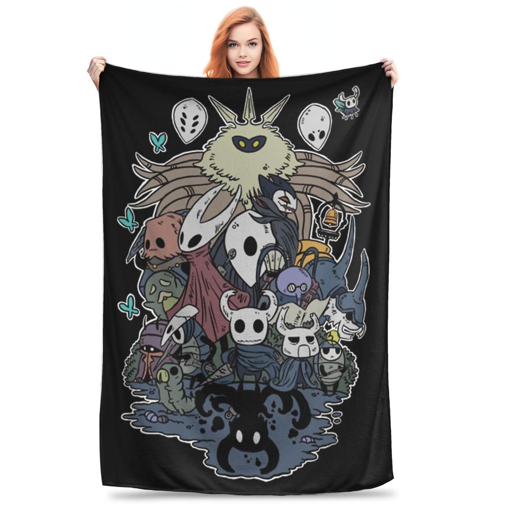 Hollow Knight Silksong Hornet Silksong Aiguille Chasseuse Couvertures Polaire Nouveauté Couvertures Chaudes pour Literie Salon Hiver