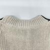 Adore 531-2170424 Beige X Black Linen Cable Knit Top Tops 38 Beige / blackUsed