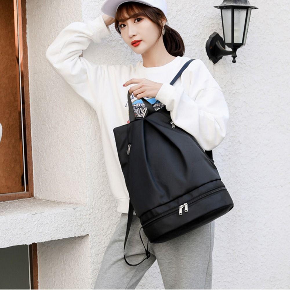 Lightweight Wet Dry Separation Fitness Bag Foldable Waterproof Swimming Backpack Large Capacity Expansion Travel Handbag Gym