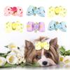 20Pcs Dog Hair Bowknot with Elastic Band Pet Puppy Teddy Grooming Hair Accessories Random Color