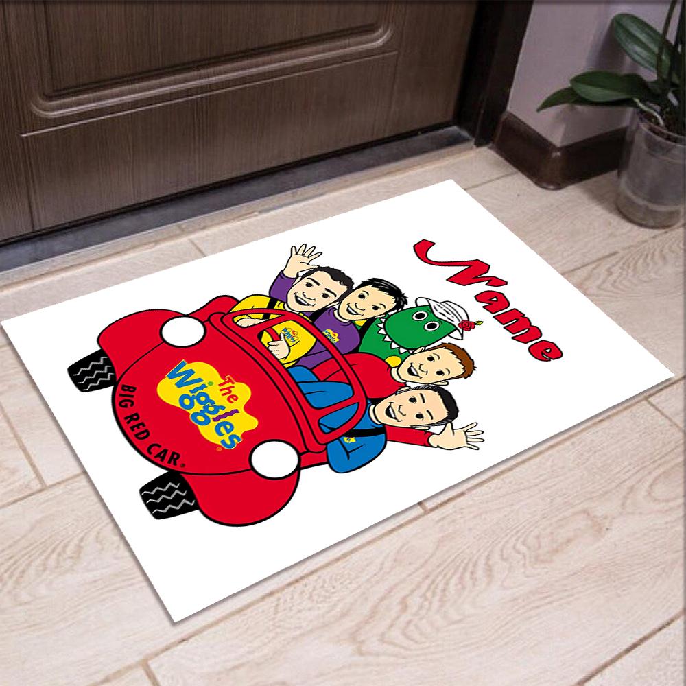 Custom Name The Wiggles Printed Carpet,Rug for Office Chair Living Room Bedroom Kitchen Room Decor Gifts.