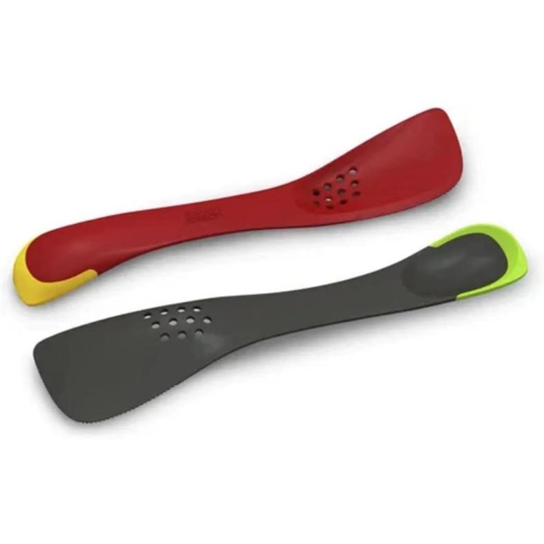 

2 протекающие ложки + лопатки + лопаточки + ложки + ножницы 2 цветные кухонные принадлежности Новые кухонные принадлежности 5-в-1 протекающие лопатки