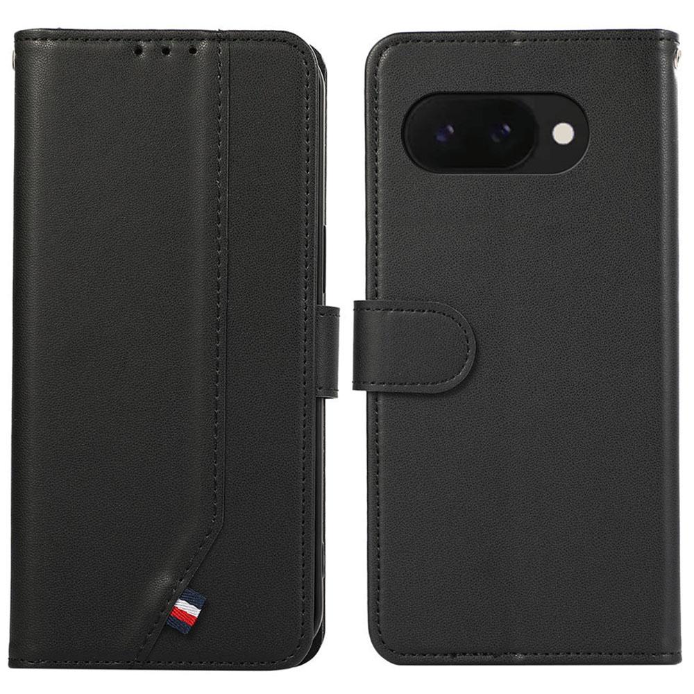 

Для Google Pixel 9a Чехол Флип-кожаный чехол для телефона с блокировкой RFID Black