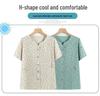 Grandma's Summer Cotton Short Sleeve Shirt - Women's Cotton Linen Top for Middle-aged and Elderly