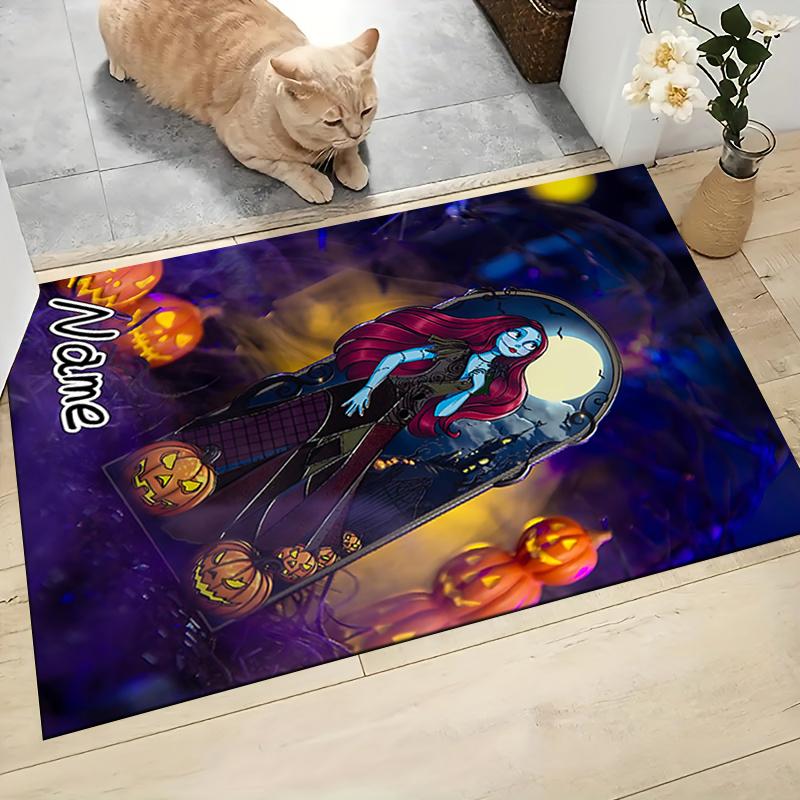 Custom Name Nightmare Before Halloween Carpet Rug Customizable Soft Washable Anti-Slip Home Living Room Sofa Mats Personalized Rug. 0909381