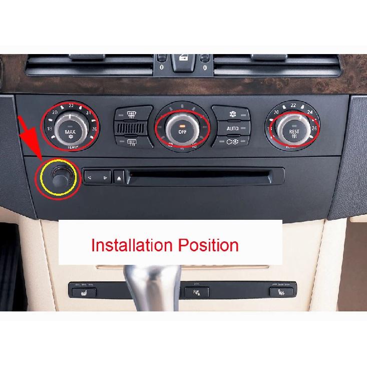 Auto Středová konzola ovládání hlasitosti knoflíku klimatizace kroužek tlačítka nálepka na rámeček pro BMW řady 5 E60 E61 rok výroby 2004-2010