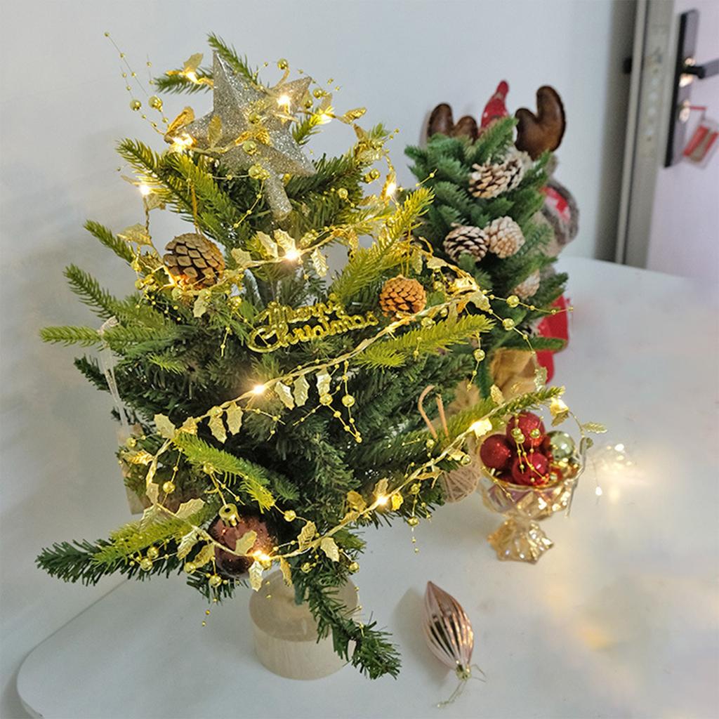 Lighted Berry Beaded Garland Christmas Decorations For Indoor Outdoor Home Mantel Fireplace Holiday Party Decor 10FT