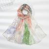 Print Pattern Chiffon Scarf Classic Style Sun Protection Scarf New Shawl Wrap  Fashion Accessory