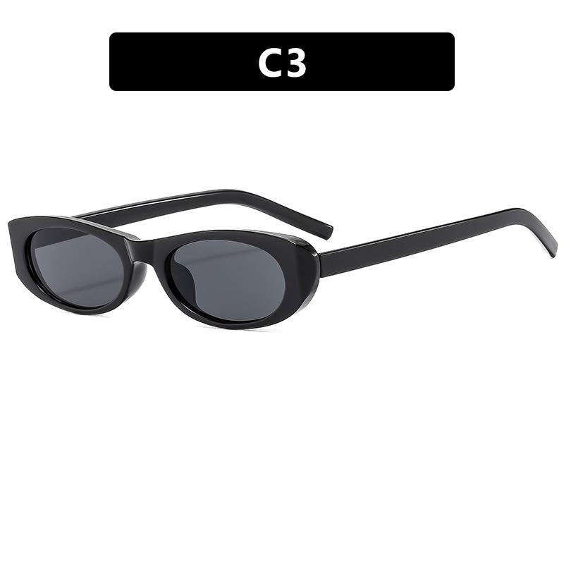 

2024 European American Oval Frame Sunglasses - Women s Seaside Sun Protection & Fashion Metal Hinge