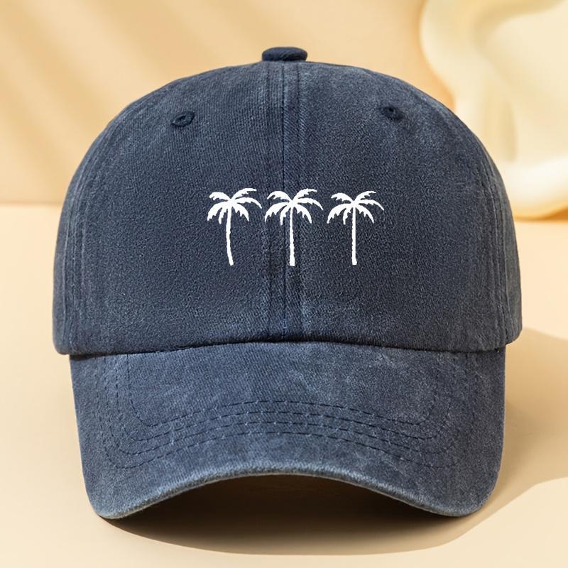 New Summer Trendy Coconut Tree Printed Baseball Cap for Men a Versatile Duckbill Hat That Is Breathable And SunProtective