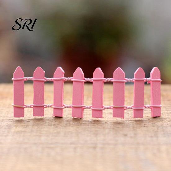 Miniature Garden Fence 2 Pcs Mini Wood Micro Landscape Ornaments 4x1.2 Inch Fairy Small Picket Figurine for Dollhouse Home Plant Pot DIY Crafts Door