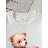 Girls' Crewneck Sweatshirt Cute Bear Holding Pink Heart Machine Washable, Spring And Autumn, Sportswear And Casual Wear