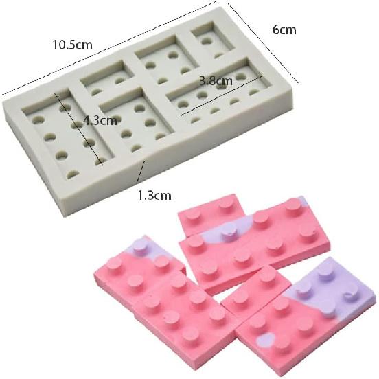 3pcs Building Bricks Robots Silicone Molds for DIY Fondant Candy Making Tools Chocolate Mold Desserts Ice Cube Gum Clay Biscuit Plaster Resin Cupcake