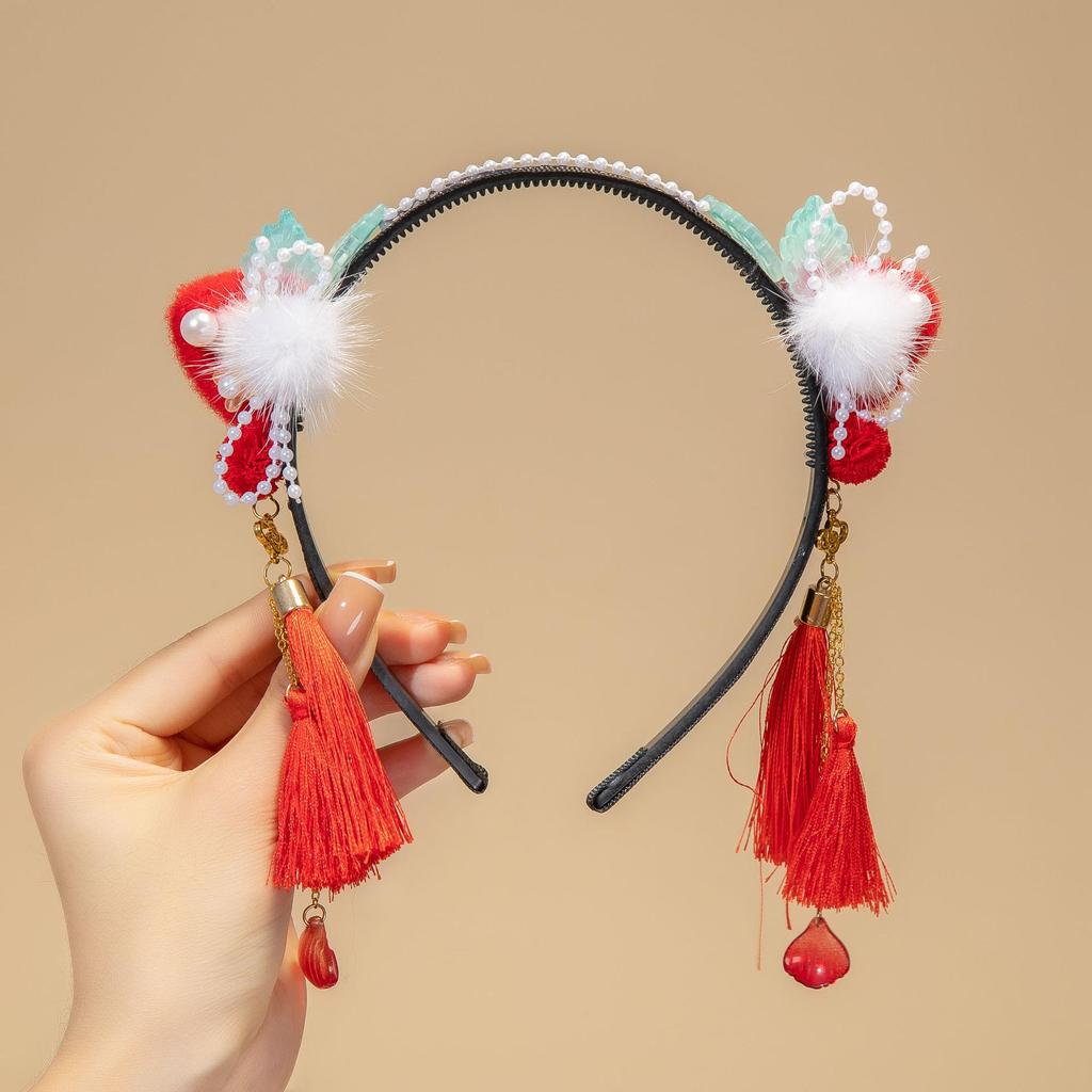 Hanchen Ancient Style Children's Princess Wig Braid Headband and Chinese Hairpin Accessories