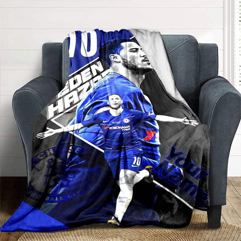 Chelsea Fc Football Player Customize Your Name Blanket Cozy Personalized Blanket Comfortable Great for Bed Office Chair Nap Chair Ideal for All Season