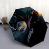 Maleficent, Raven Themed Automatic Opening and Closing Umbrella, Brightly Colored 8-rib Portable Umbrella, Suitable for Men and Women, A Perfect Gift