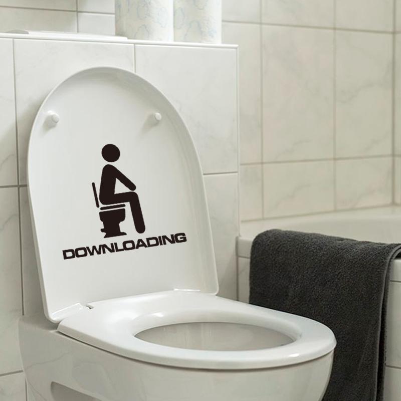 Creative Funny Pattern Toilet Wall Stickers Removable Home Decoration Art Decals Wallpaper Bathroom Waterproof Door Sticker