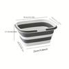 1pc Collapsible Sink & Picnic Basket - Durable PVC, Ideal for Camping, Hiking, Dishwashing & Family Gatherings, Multifunctional