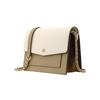 Tory Burch Robinson Metal Logo Magnetic Snap Closure Leather Envelope Crossbody Bag Women bags Cheese-White 154318-724