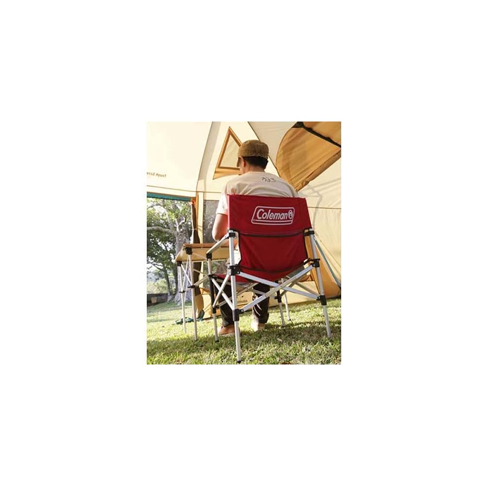 Coleman Two Way Captain Chair Red Portable Folding Camping Chair