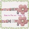 Small Dog Collar with Flower, Puppy Collar for Girl Dog Collars for Small Dogs Cute Dog Collar with Bell, Adjustable Length