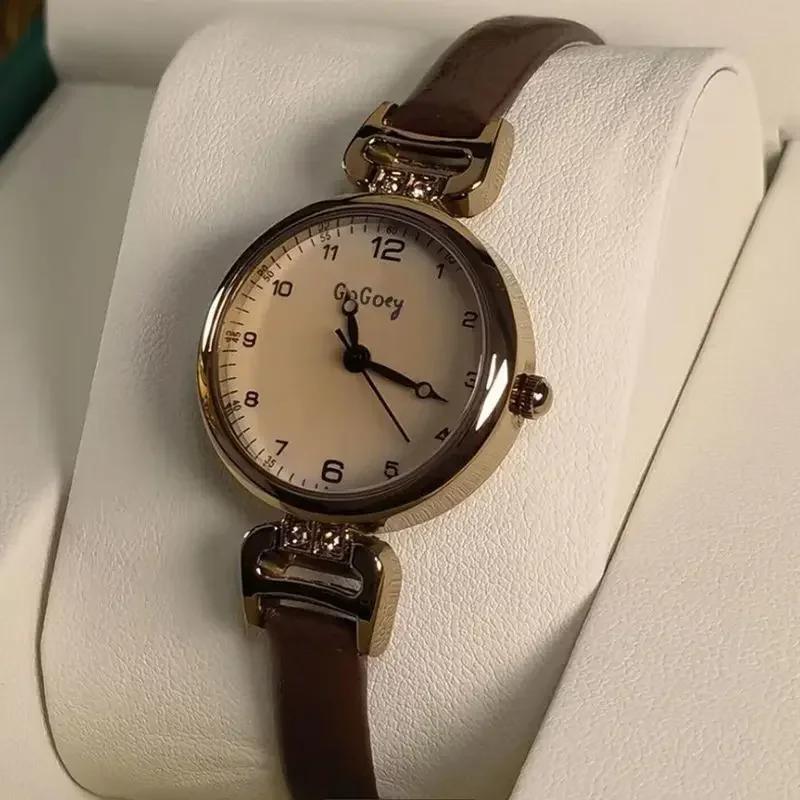 Retro Uhren für Damen  Luxus Quarz Armbanduhren mit kleinem Zifferblatt für neue Studenten Reloj Damenuhren Design Temperamentuhren