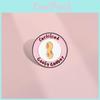 Geometric Trendy Pink Cartoon Brooch With Letter Certification And Fun Peanut Motif