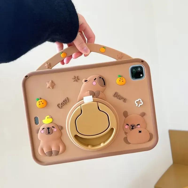 Kids Case for Xiaomi Redmi Pad 2 2025 Redmi Pad SE 11" 2023 Cute Cartoon Capybara Silicone Tablet Cover for Huawei Matepad Air 11.5“ SE 11“