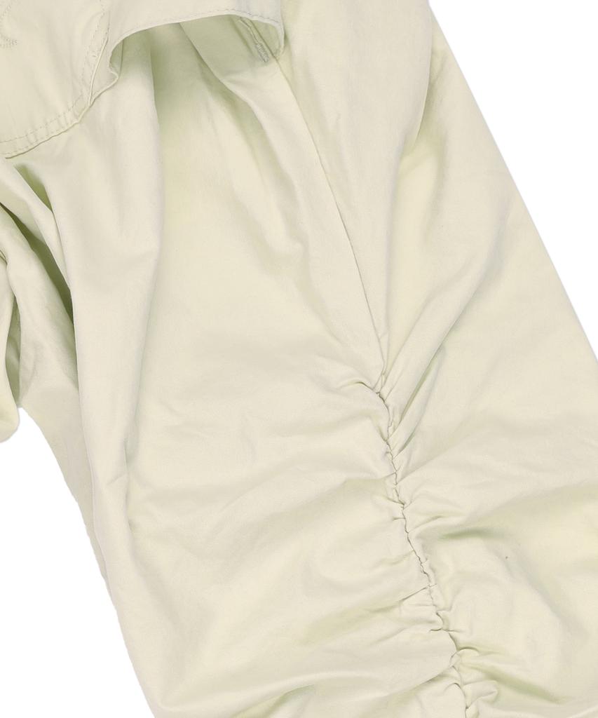 XTONZ Xp291 Pile Side Shirred Wide Cotton Pants (Cream)