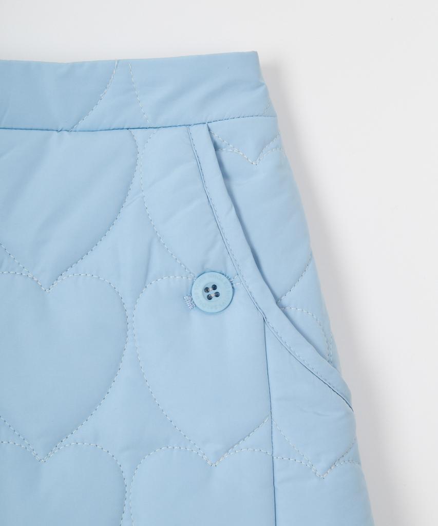 Salon De Yon Heart Quilting Mini Skirt_ Blue
