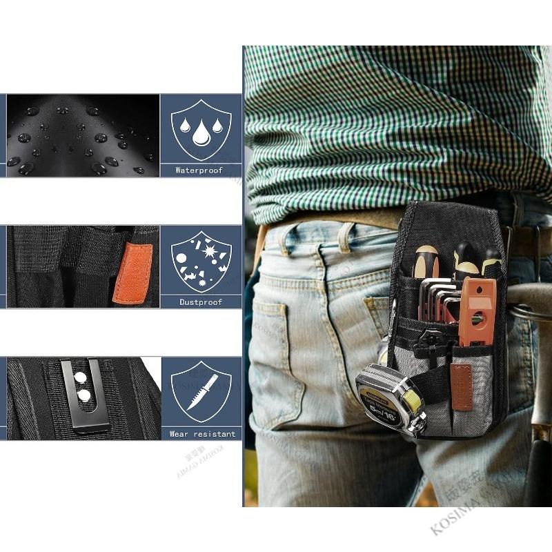 New Tool Bag Tool Belt Pouches for Men's Pocket Tool Pouch, Mini Tool Organizer Pouch, Durable for Electrician Carpenter Bag