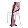 2pcs Chiffon Chair Sashes Wedding Chair Decoration 20x250cm for Wedding Aisle Party Banquet Event Baby Shower