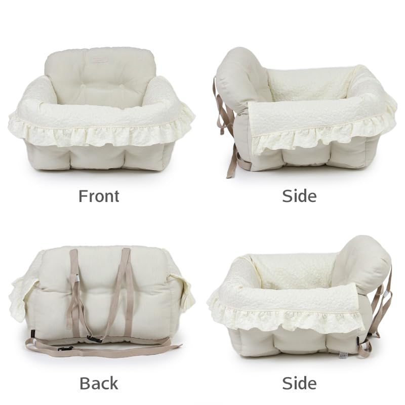 Pet Paradise Dog Drive Bed Flower Jacquard Drive Box Cuddler for Small Dogs Multiple Dogs