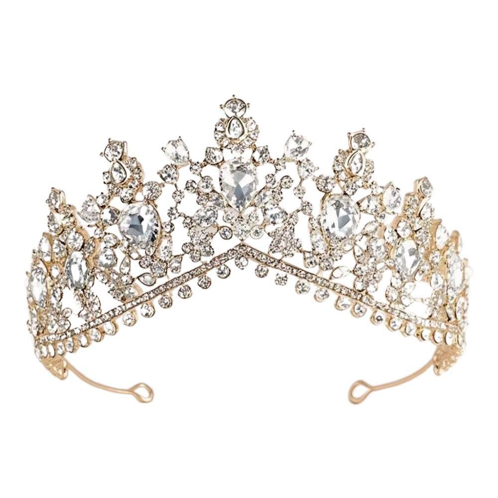 Vintage Style Rhinestone Bridal Crown Shiny Wedding Tiaras Headwear Bridal Tiara  Prom Event