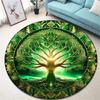 Runder Vintage-Teppich 'Baum des Lebens' für Wohnzimmer und Schlafzimmer Eleganter rutschfester Teppich Stilvolle dekorative Bodendekoration Perfektes Geschenk
