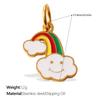 Cute Colorful Oil Dripping Small Pendant Multi-Style Cartoon Pendant Rainbow Smiley Face Love Diy Jewelry Accessories